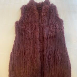 Love Token Burgundy Faux Fur Vest